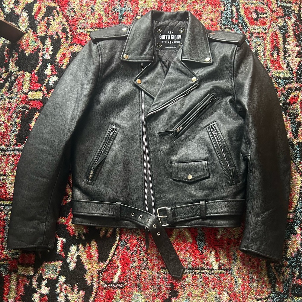 Black Leather Moto Jacket
